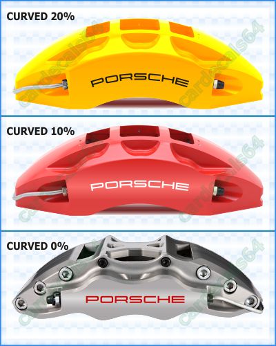 Porsche Brake Caliper Decals Stickers 0% + 10% + 20%